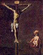 Francisco de Zurbaran Saint Luke as a Painter before Christ on the Cross oil painting reproduction